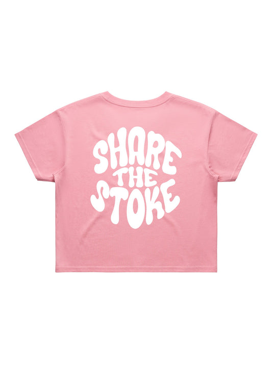Share Stoke Crop | Bubblegum - Shred Like a Girl