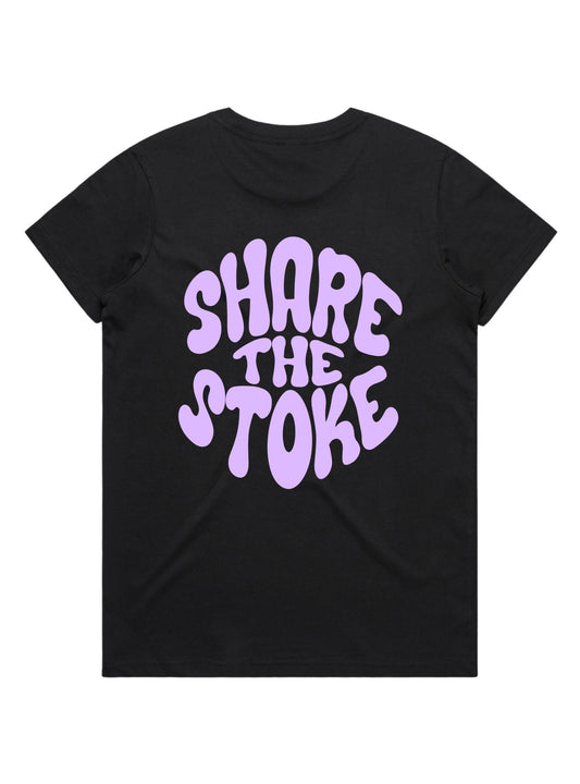 Share Stoke Tee | Black - Shred Like a Girl