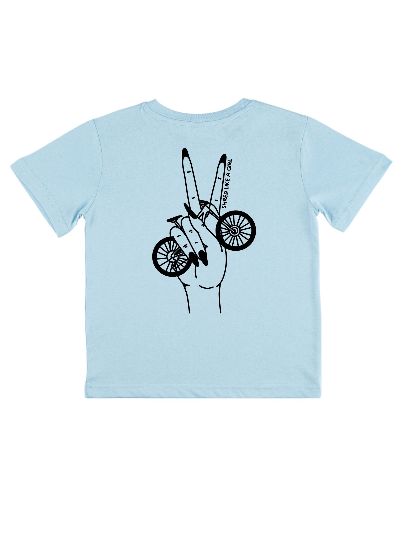 Bike Peace Youth Tee | Blue - Shred Like a Girl
