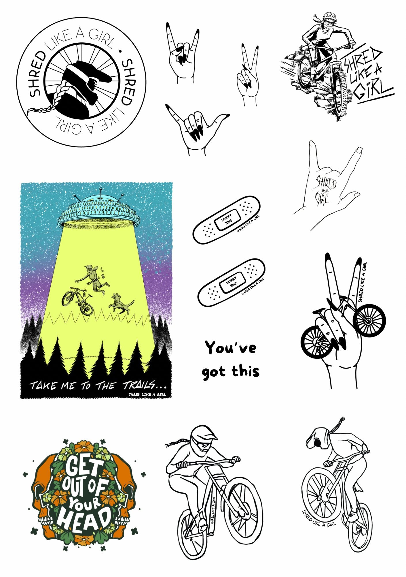 Shred Like a Girl Sticker Pack - Shred Like a Girl