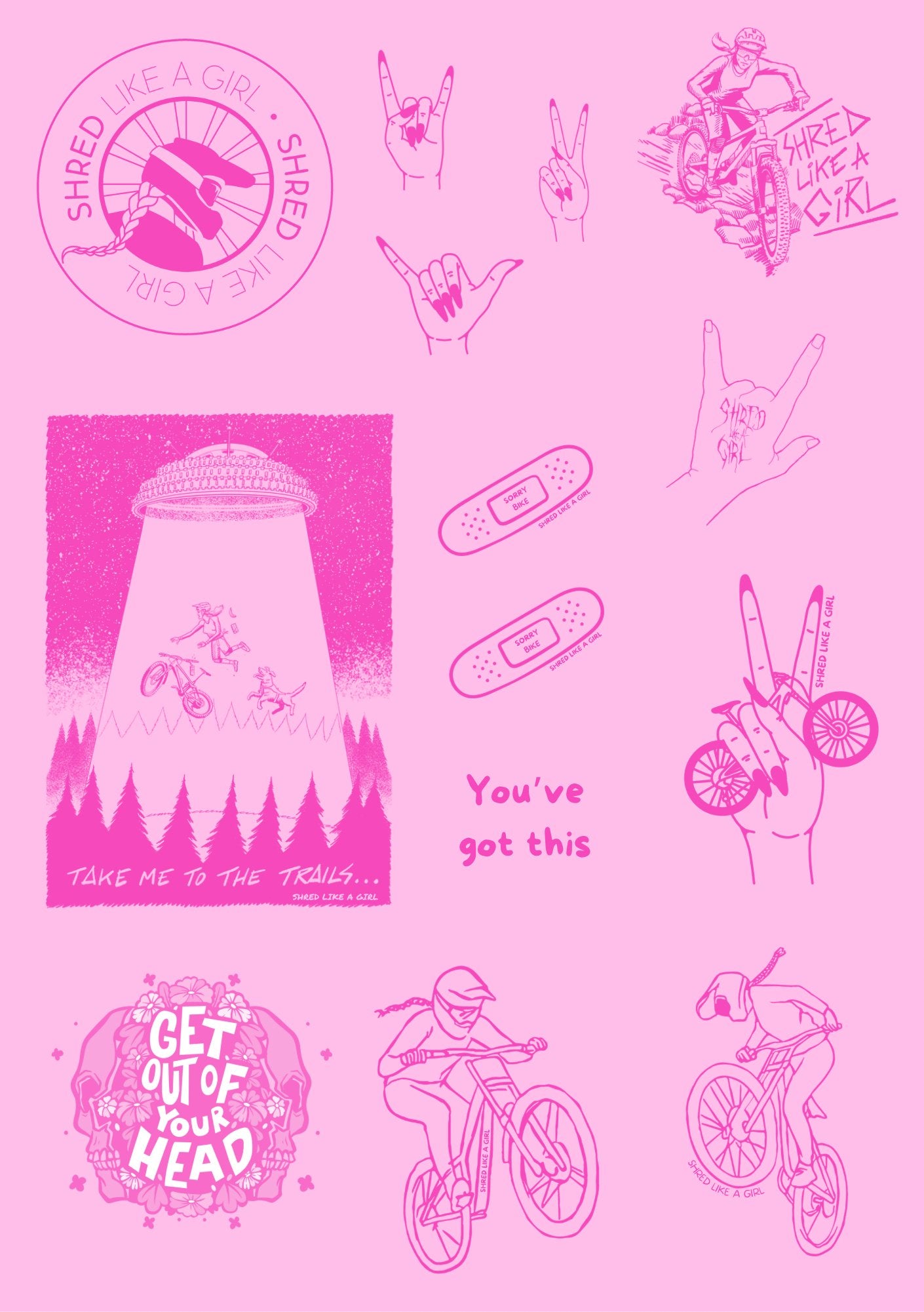 Shred Like a Girl Sticker Pack - Shred Like a Girl