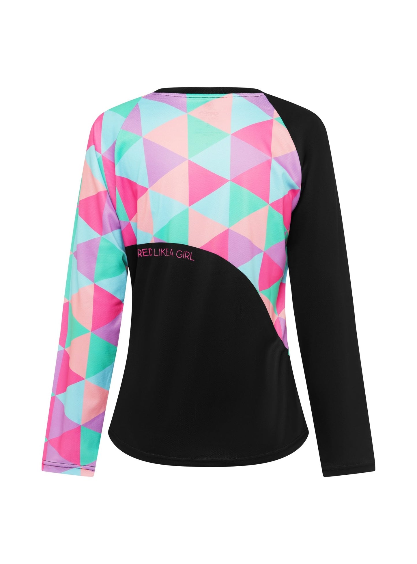 Geometric Print Womens Mountain Bike Jersey - Shred Like a Girl