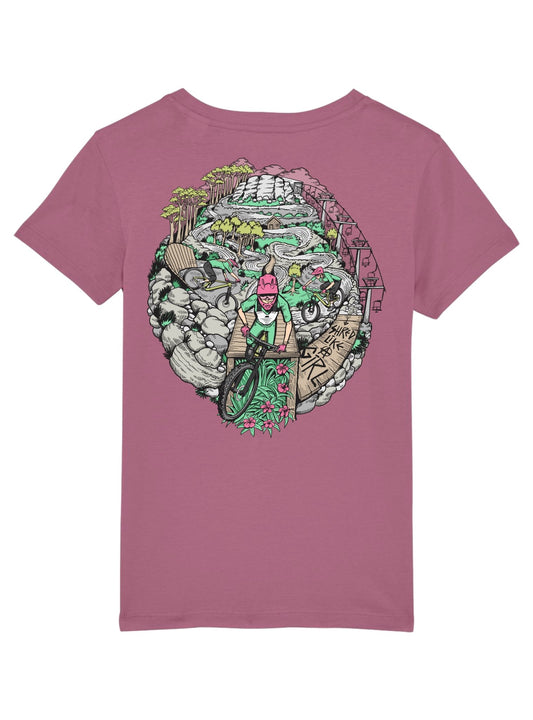 Shred Clothing | Droppin' In Youth Tee | Rose - Shred Like a Girl