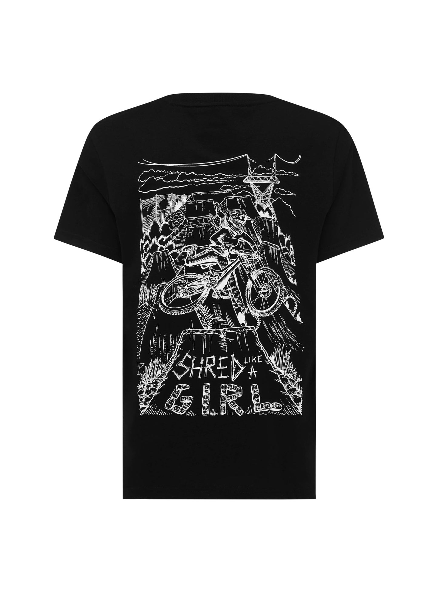 Shred Clothing | Freeride Tee | Black - Shred Like a Girl